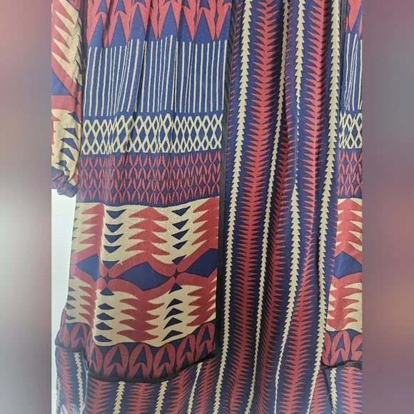 Anna Sui Tribal Print Dress in Red and Black - Picture 3 of 7